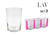 (BDG392AS) SET 3 VASOS SIDRA 510cc BODEGA