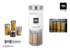 POTE VIDRO 2.20LT C/TAMPA INOX