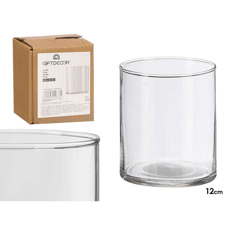 Vaso Cilindrico Vidro 9 X 9 X 10 CM