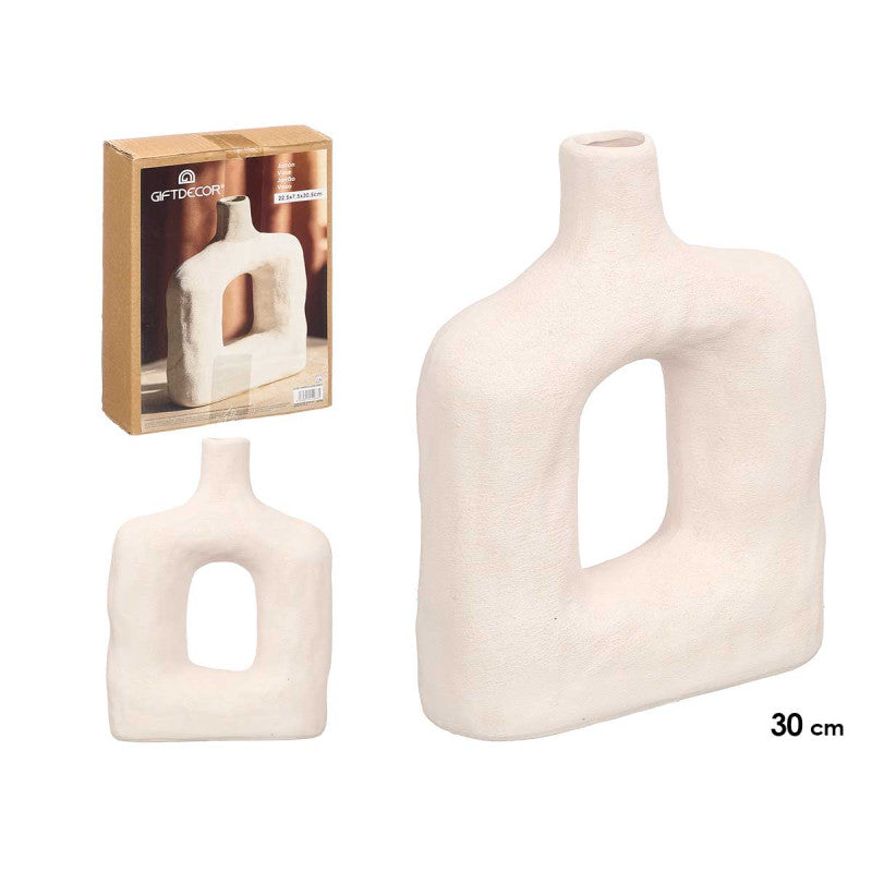 Vaso Moderno Buracos Sahara Branco Médio