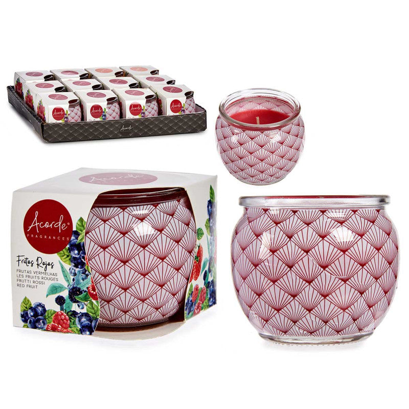 Vela Perfumada Com Copo Frutos Vermelhos