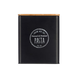 POTE QUADRADO BAMBU TAMPA MASSA PRETO