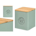 SQUARE JAR BAMBOO LID PASTA MINT