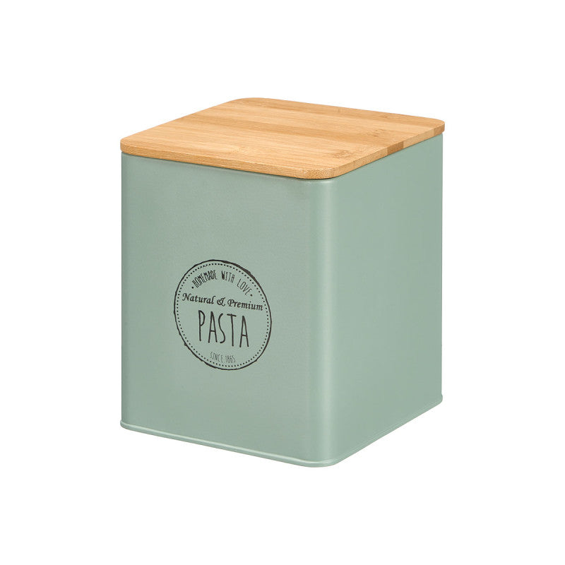 SQUARE JAR BAMBOO LID PASTA MINT