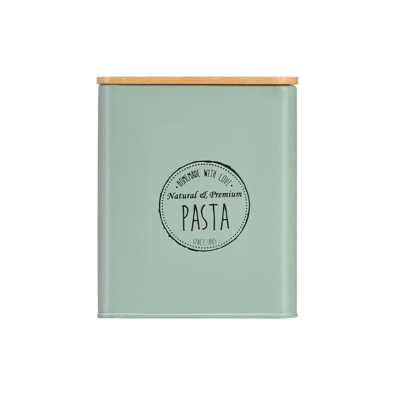 SQUARE JAR BAMBOO LID PASTA MINT