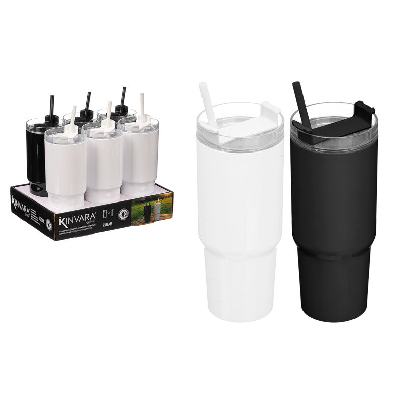 STRAW GLASS 750ML