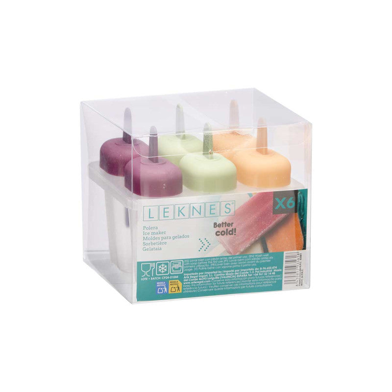 Molde Gelado 6 Unidades Sortido 3 Cores